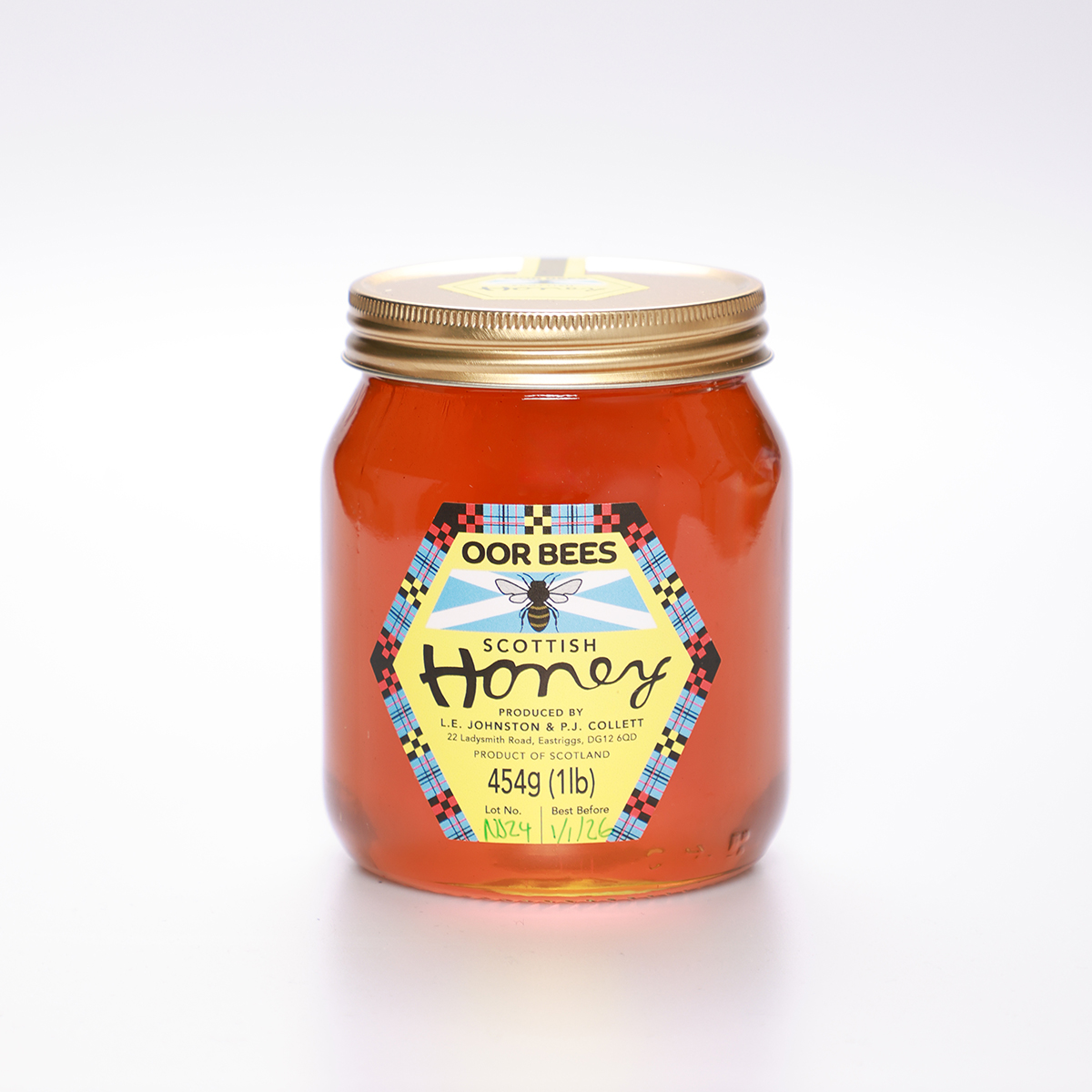 OOR BEES - 454gm (1lb) Jar Clear Honey