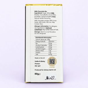 Alternative view of Solway Spirits Milk Chocolate Bar 80gms
