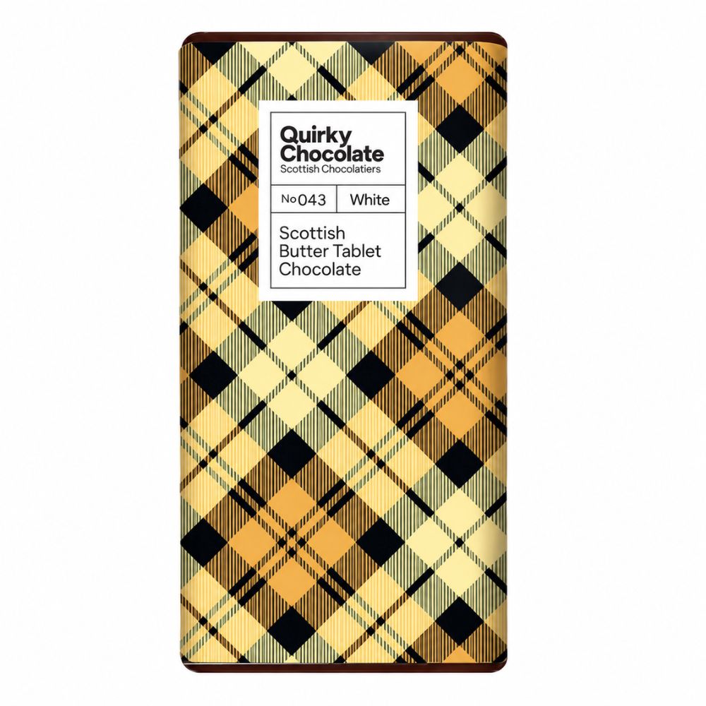 Quirky White Chocolate - Scottish Butter Tablet - 100gms